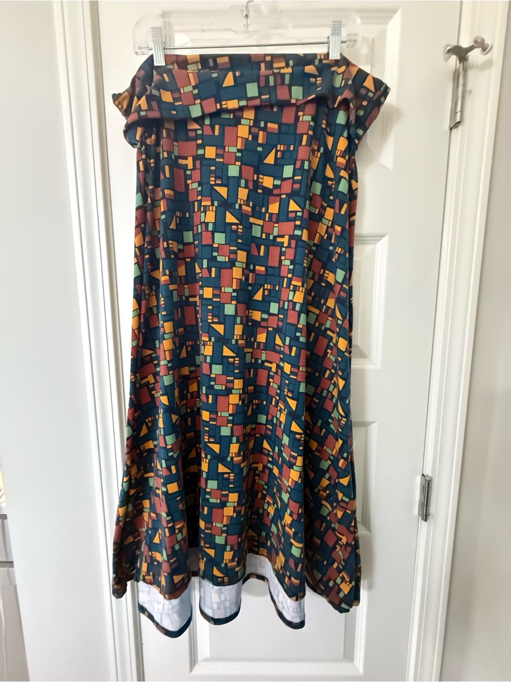 LuLaRoe 2XL Geometric Print Maxi Skirt Plus Size